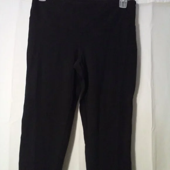 Shape FX Leggings Women L Straight Skinny Active Athletic Cropped Black - Picture 7 of 13